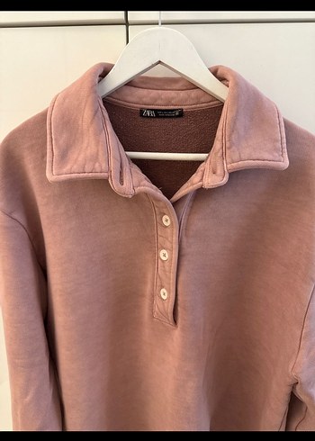 Zara Düğmeli kadın Sweatshirt - Görsel 3