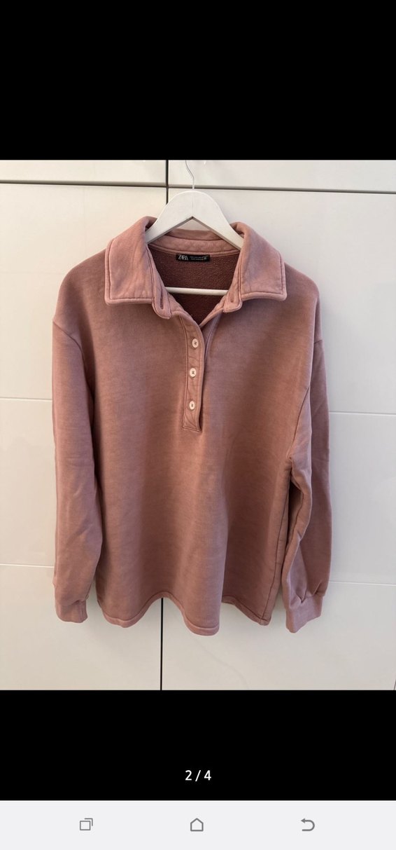 Zara Düğmeli kadın Sweatshirt - Görsel 2