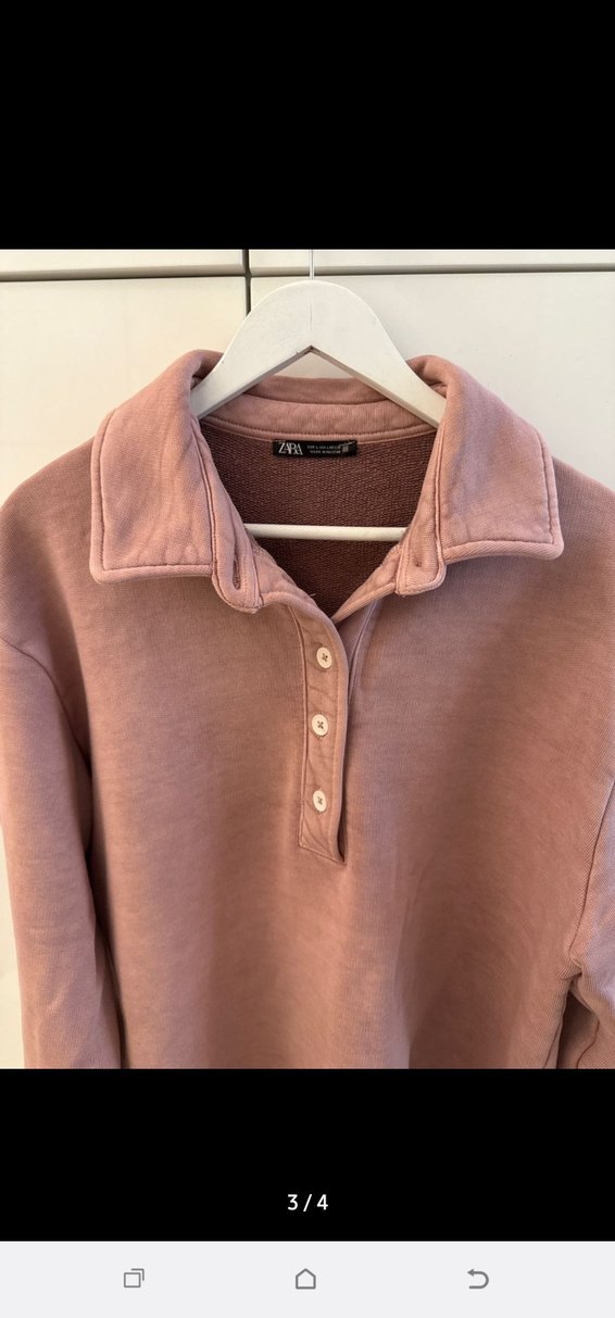 Zara Düğmeli kadın Sweatshirt - Görsel 3