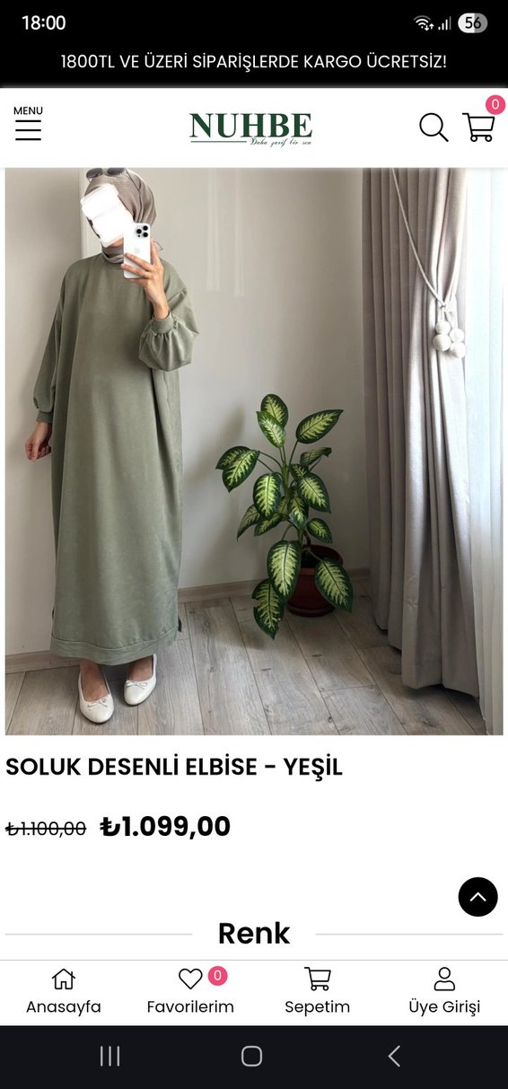 haki Uzun Salaş Kadın sweat Elbise - Görsel 5