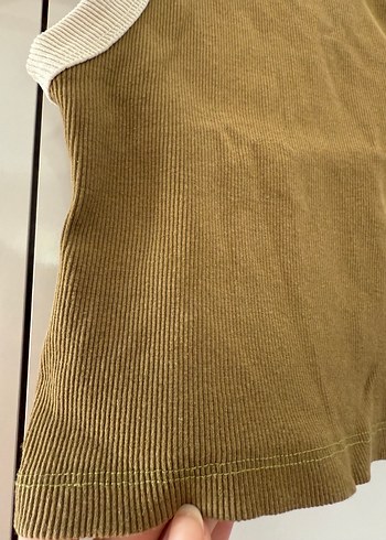 Zara Kahverengi Süet Kolsuz Kadın Atlet
