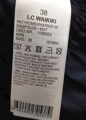 Siyah Rahat Kadın Kumaş Pantolon - Görsel 5