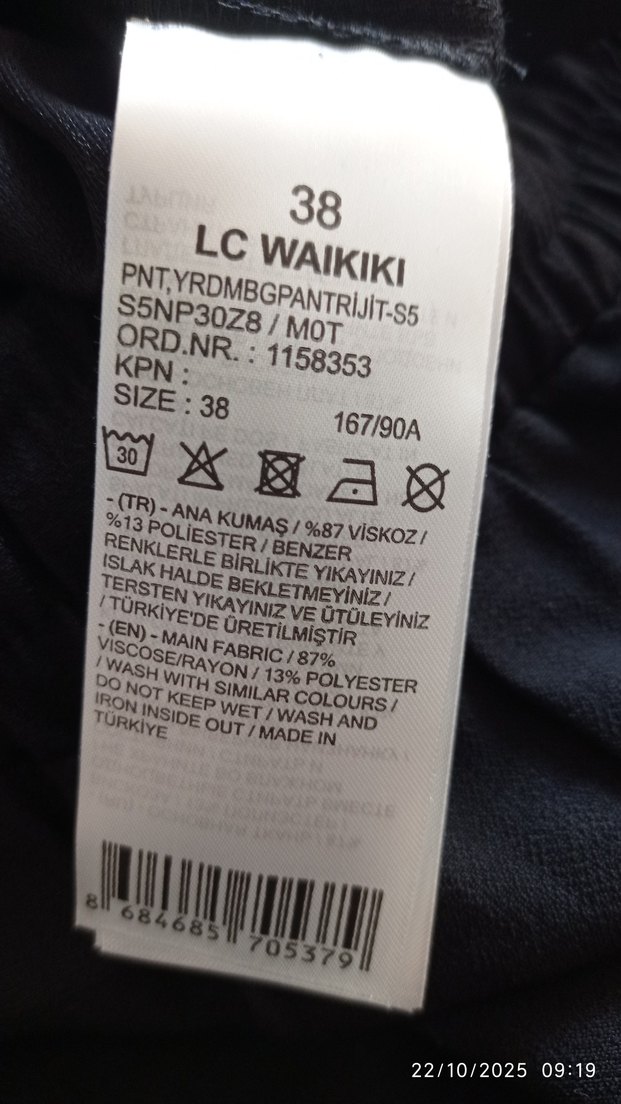 Siyah Rahat Kadın Kumaş Pantolon - Görsel 5