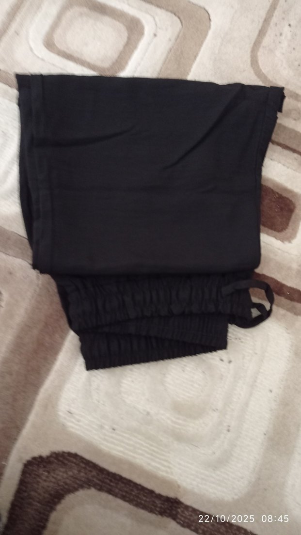 Siyah Rahat Kadın Kumaş Pantolon - Görsel 3