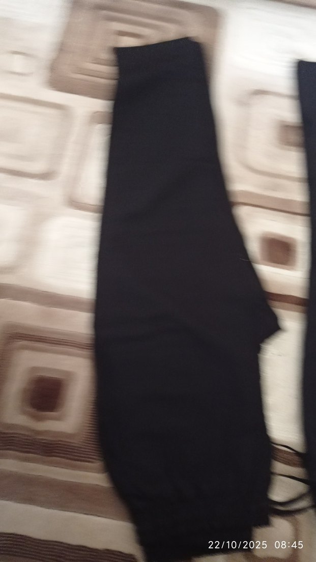 Siyah Rahat Kadın Kumaş Pantolon - Görsel 2