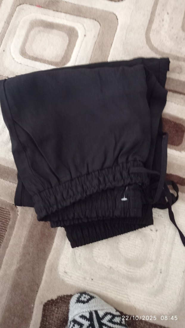 Siyah Rahat Kadın Kumaş Pantolon - Görsel 4