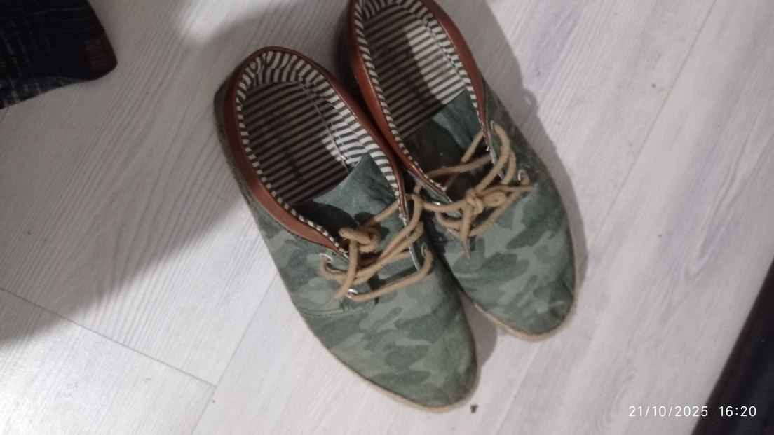 Kahverengi Kamuflaj kadın Günlük Ayakkabı - Görsel 2