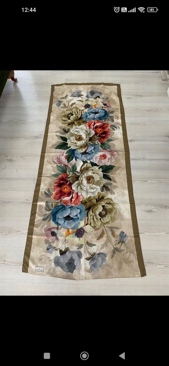 Çiçek Desenli pamuk şal - Görsel 2