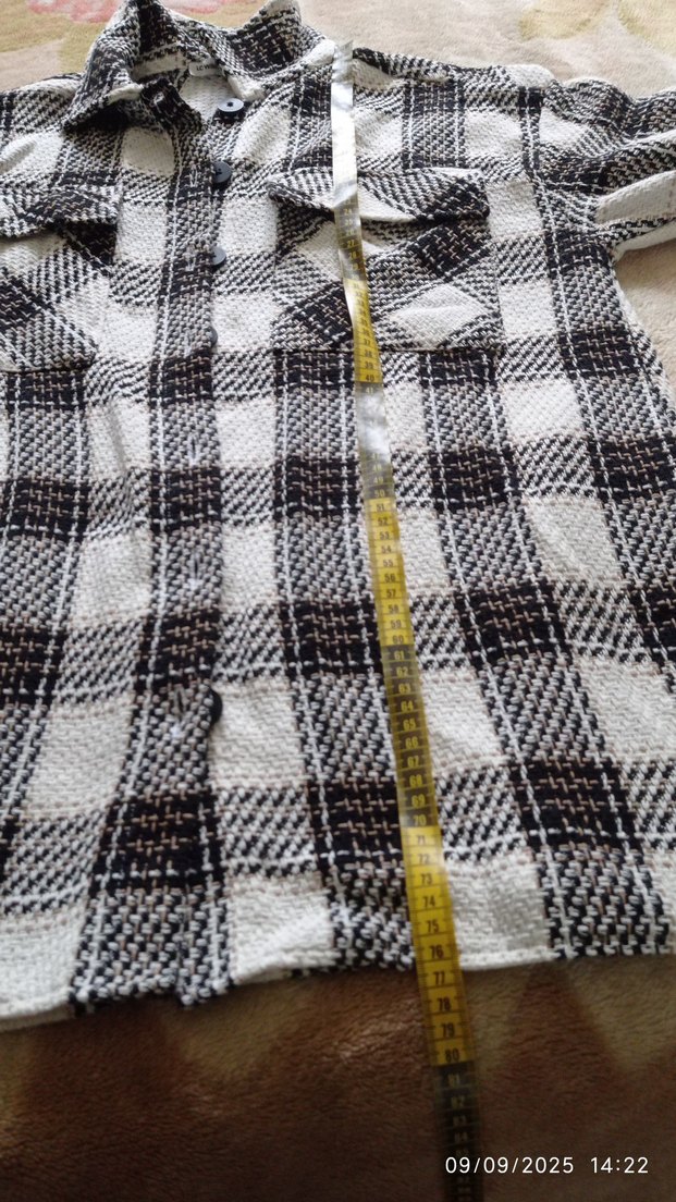 Düğmeli Ekose Desenl Oduncu i Rahat Kadın Gömlek - Görsel 3