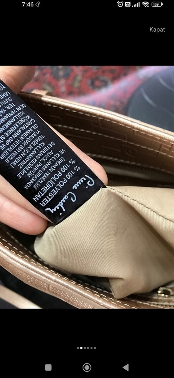 Bej Parlak Yılan Derisi Desenli Deri Kadın Çantası - Görsel 2