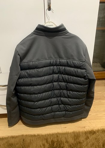 Paulmark Gri Erkek Fermuarlı Yüksek Yakalı Mont