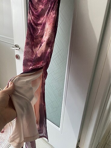 Bershka tül desenli midi elbise - Görsel 8