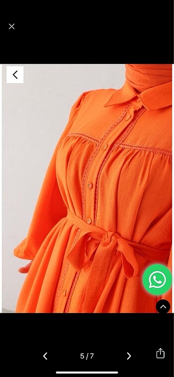 Modaala turuncu elbise - Görsel 2