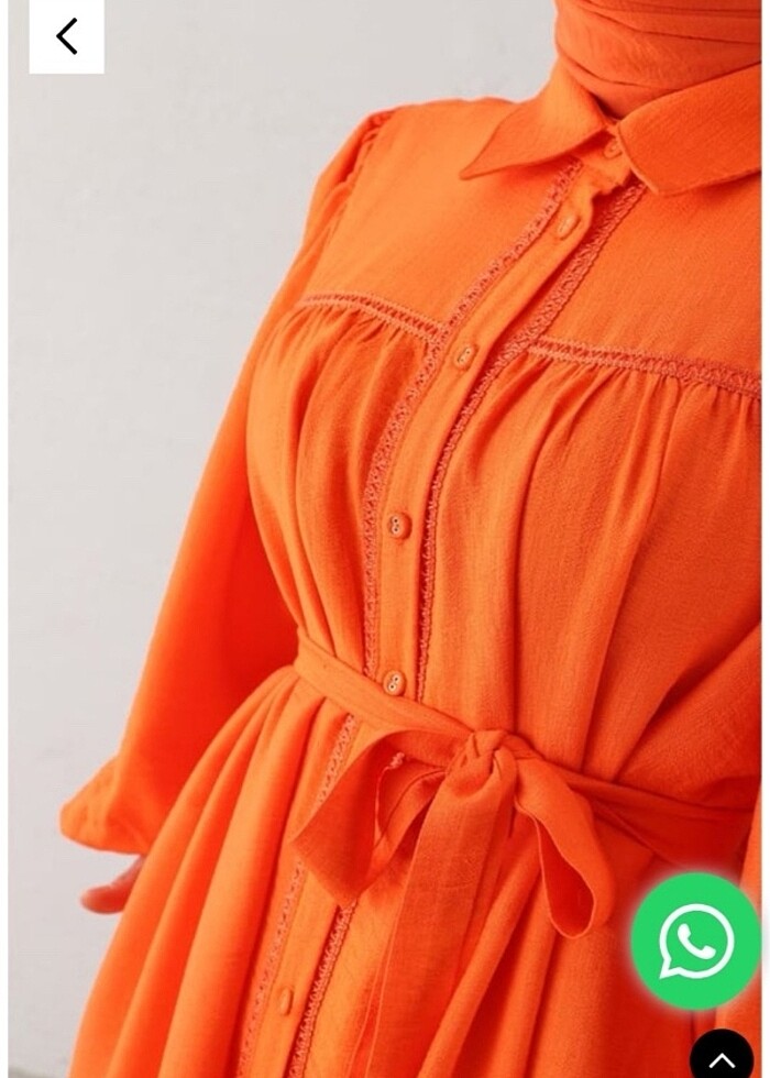 Modaala turuncu elbise - Görsel 2