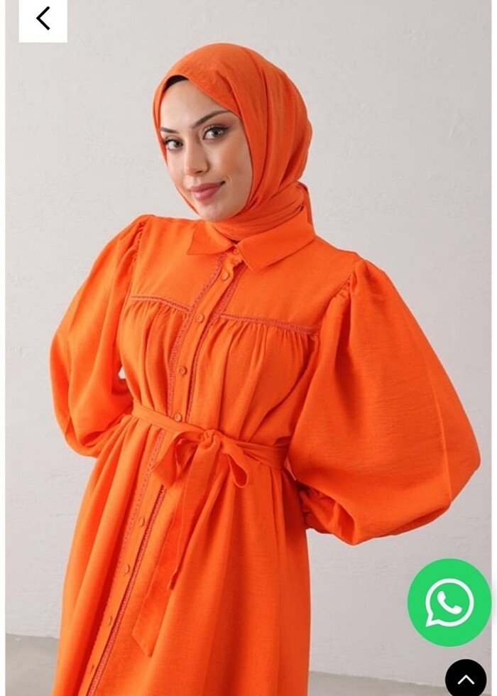 Modaala turuncu elbise - Görsel 3