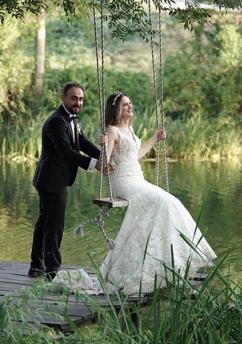 xs Beden Çağteks balık model gelinlik