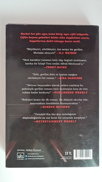  TRENDEKI KIZ - paula Hawkins