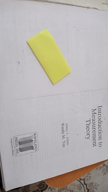 İntroduction to measurement Theory, Mary j. Allen, Wendy M. Yen