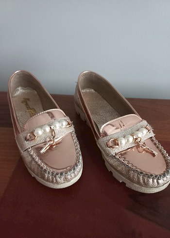 Bej Parlak Dolgu Topuklu Kadın Babet - Görsel 5