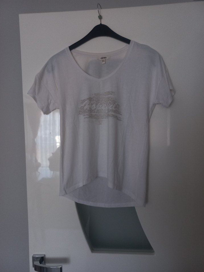 Pamuklu Düğmeli Hamile Tişörtü, Gri-Beyaz
ikili fiyatı - Görsel 2