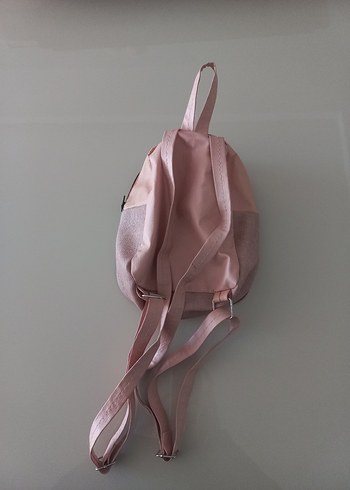 Pembe Süet Ayıcık Desenli Kadın Sırt Çantası - Görsel 2