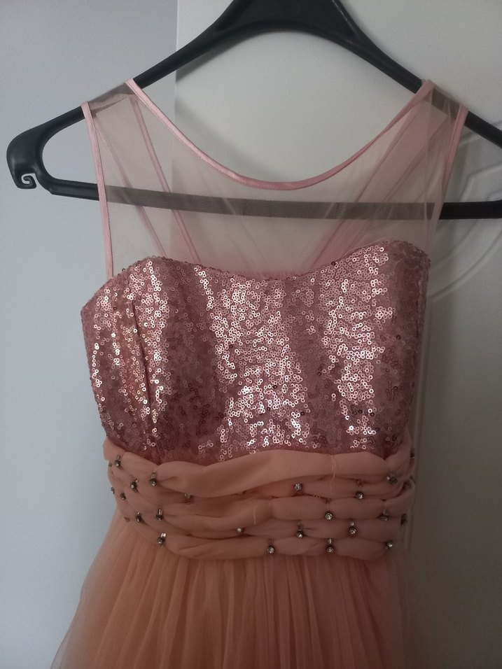 Pembe Kolsuz Fırfırlı Bohem Kız Elbisesi - Görsel 3