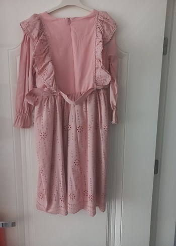 Pembe Bohem Nakışlı Kız Elbisesi - Görsel 5