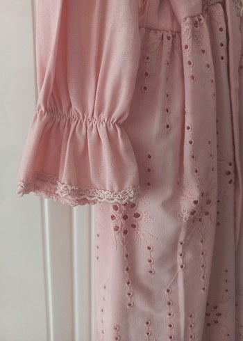 Pembe Bohem Nakışlı Kız Elbisesi - Görsel 7