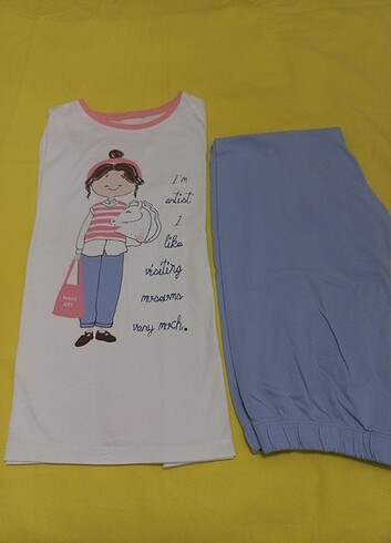8 Yaş Beden çeşitli Renk Pijama takımı 
