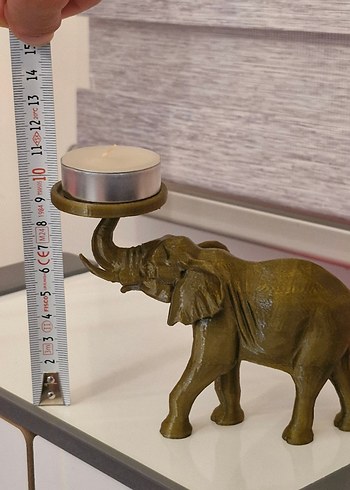 Parlak Deve Rengi Fil Biblo - Görsel 2