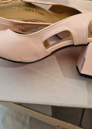 Bej Tokalı Modern Klasik Topuklu Kadın Ayakkabı - Görsel 2