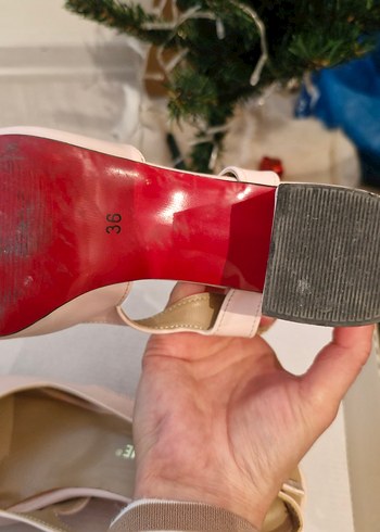 Bej Tokalı Modern Klasik Topuklu Kadın Ayakkabı - Görsel 3