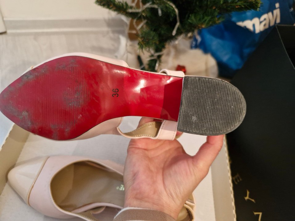 Bej Tokalı Modern Klasik Topuklu Kadın Ayakkabı - Görsel 3