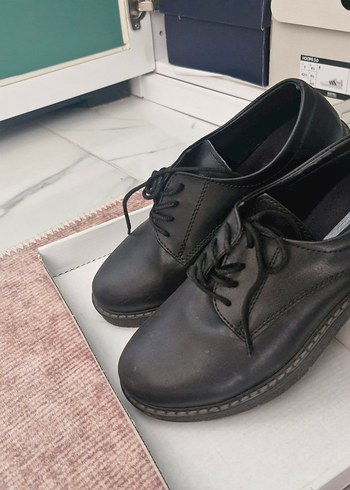 Siyah Kadın Günlük Oxford Ayakkabı - Görsel 2