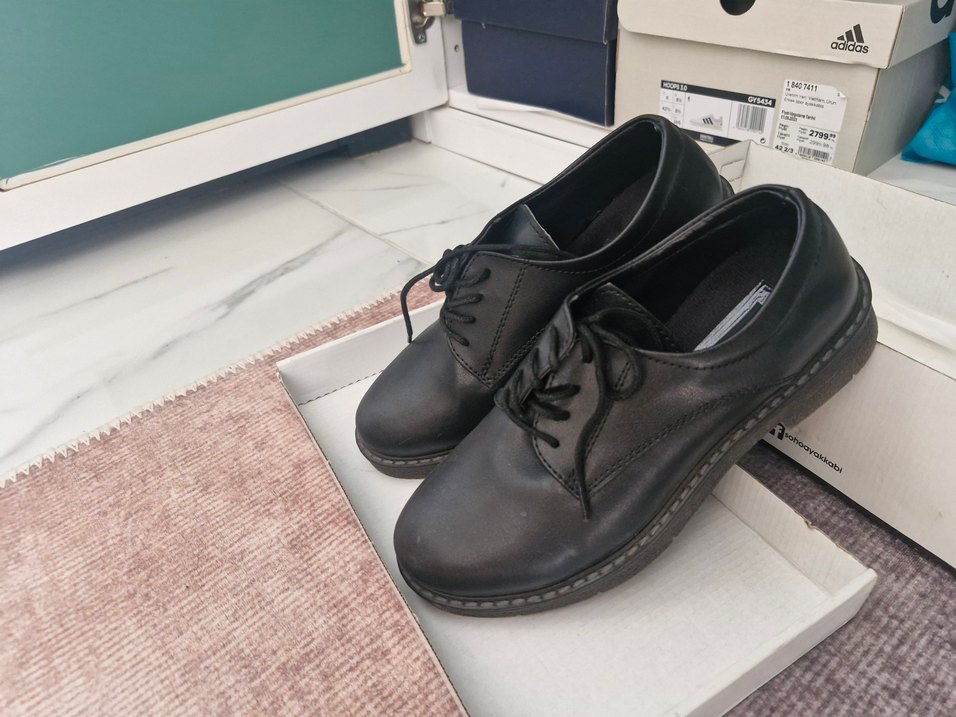 Siyah Kadın Günlük Oxford Ayakkabı - Görsel 2