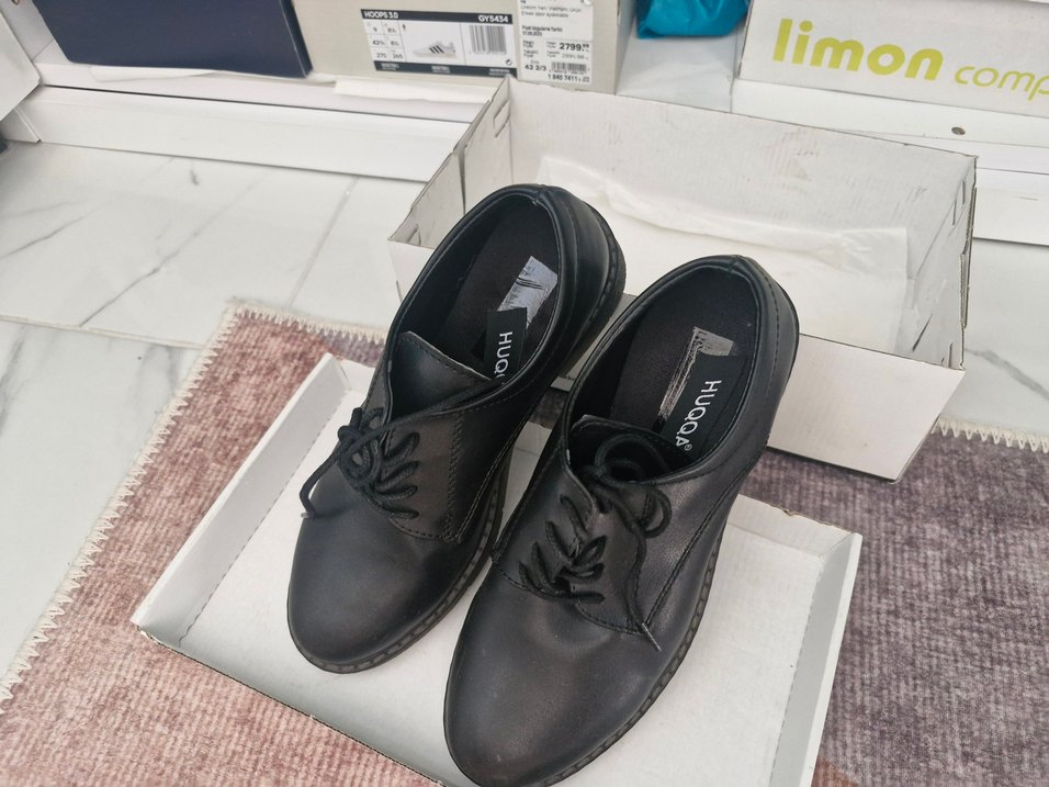 Siyah Kadın Günlük Oxford Ayakkabı - Görsel 3