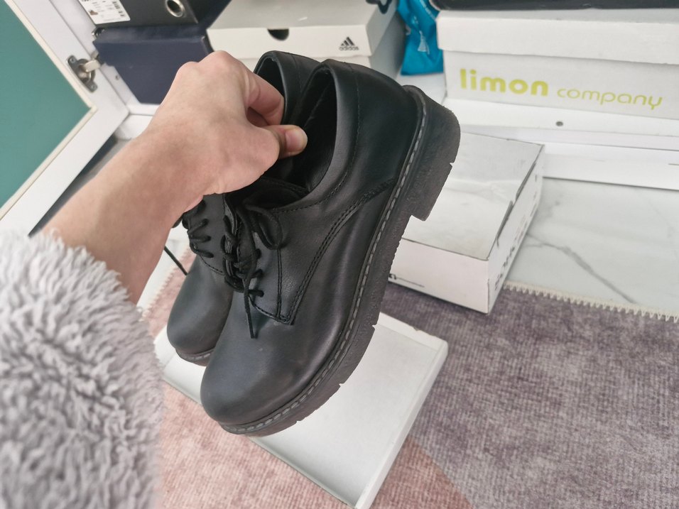 Siyah Kadın Günlük Oxford Ayakkabı - Görsel 4