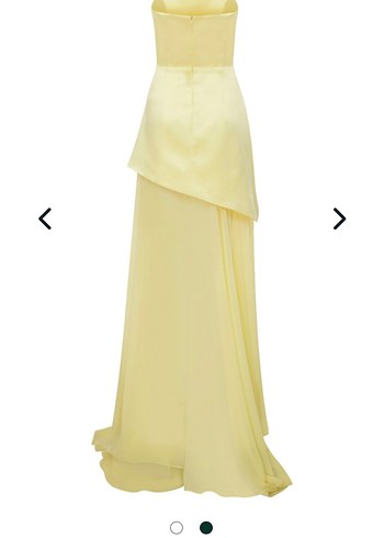 Sarı Uzun Straplez Kadın  Elbise DCEY marka - Görsel 6