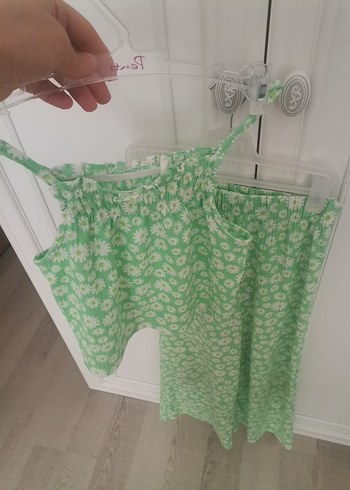 Kızcocuk crop takım belden lastıklı