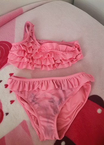 Koton Pembe Fırfırlı Kız Bikini Takımı ucuz koton
