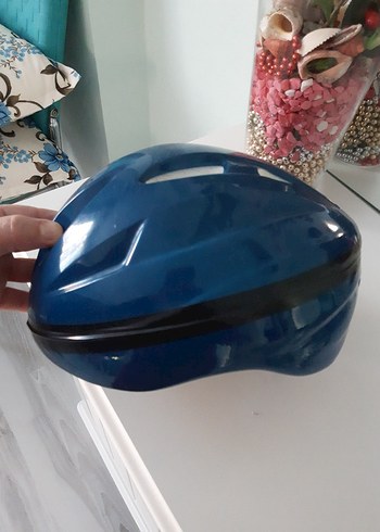 Mavi Minimalist Motosiklet Kaskı - Görsel 2