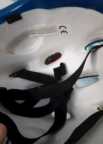 Mavi Minimalist Motosiklet Kaskı - Görsel 8