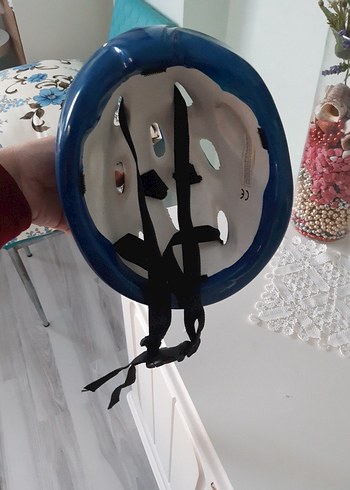 Mavi Minimalist Motosiklet Kaskı - Görsel 4