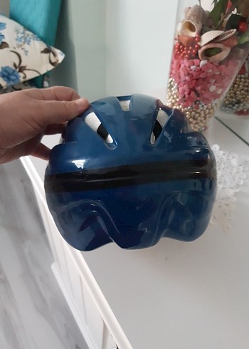 Mavi Minimalist Motosiklet Kaskı - Görsel 3