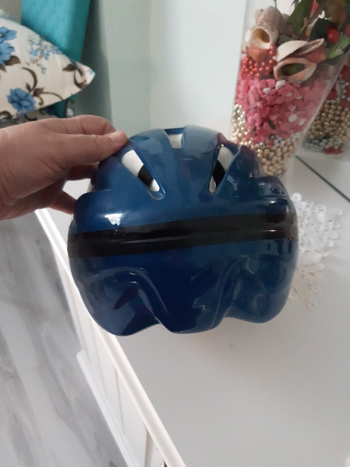 Mavi Minimalist Motosiklet Kaskı - Görsel 3