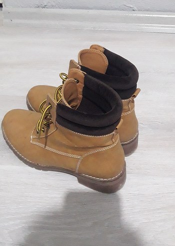 Kahverengi Süet kadın Bağcıklı Bot - Görsel 2