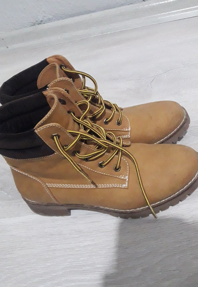 Kahverengi Süet kadın Bağcıklı Bot - Görsel 3