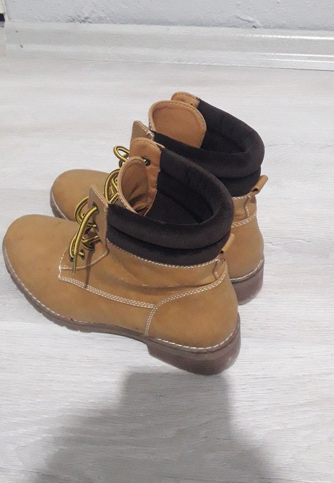 Kahverengi Süet kadın Bağcıklı Bot - Görsel 2