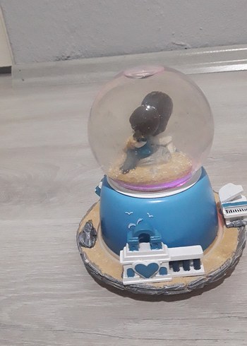 Mavi Temalı Renkli Kar Küresi Biblo - Görsel 5