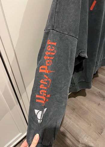 Kadın Gri Kapüşonlu Sweatshirt - Görsel 2